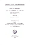 Bibliographie des écrivains français de Belgique 1881-1960. Tome V (0-P-Q)