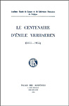 Collectif - Le centenaire d'Émile Verhaeren