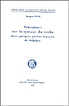 Jacques Pohl - Témoignages sur la syntaxe du verbe dans quelques parlers français de Belgique