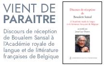 image repr&eacute;sentant l'annonce de parution de la R�ception de Boualem Sansal