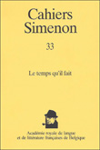 Cahiers Simenon n° 33. Le temps qu'il fait